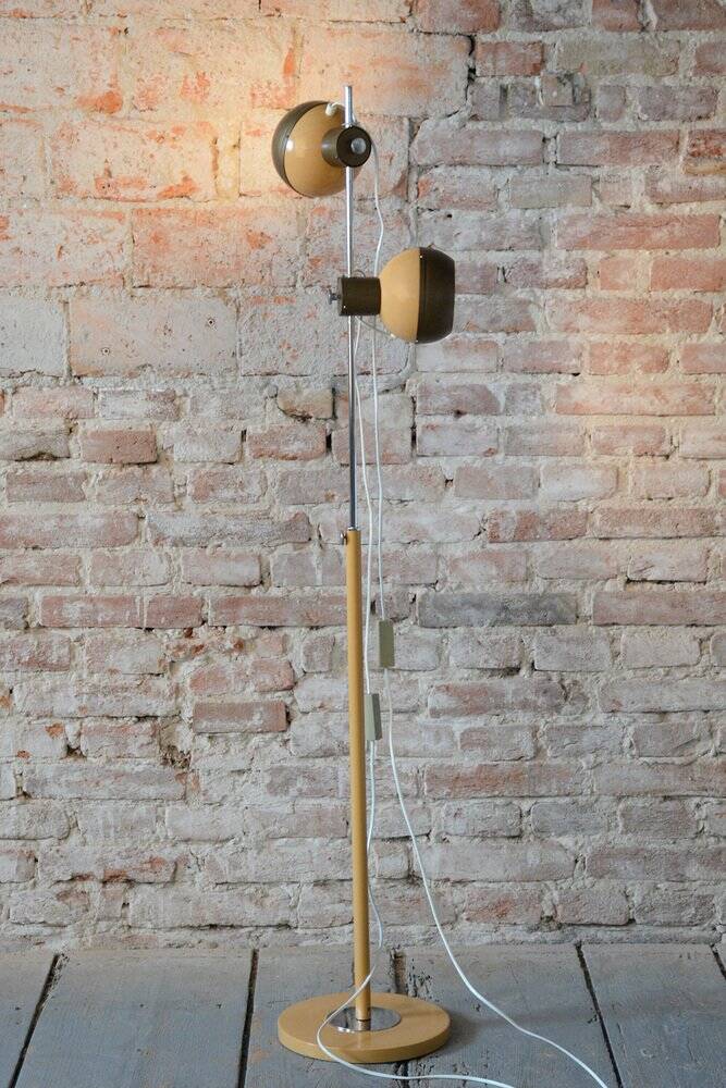 Mid-Century Floor Lamp in Metal attributed to Drukov, Czech, 1970s