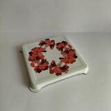 Vintage 70s patterned metal trivet