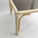 Table d'appoint en faux bambou en laiton crème italienne du milieu du siècle exotique années 1970 Vintage
