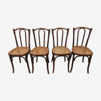 Series 4 chairs Bistro wood curved Fischel