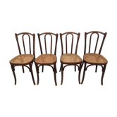 Series 4 chairs Bistro wood curved Fischel