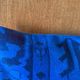 Electric Blue Vintage Turkish Rug Pillow, Hand-Stitched Wool Cushion