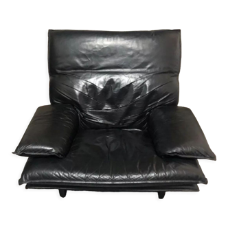 Fauteuil cuir noir