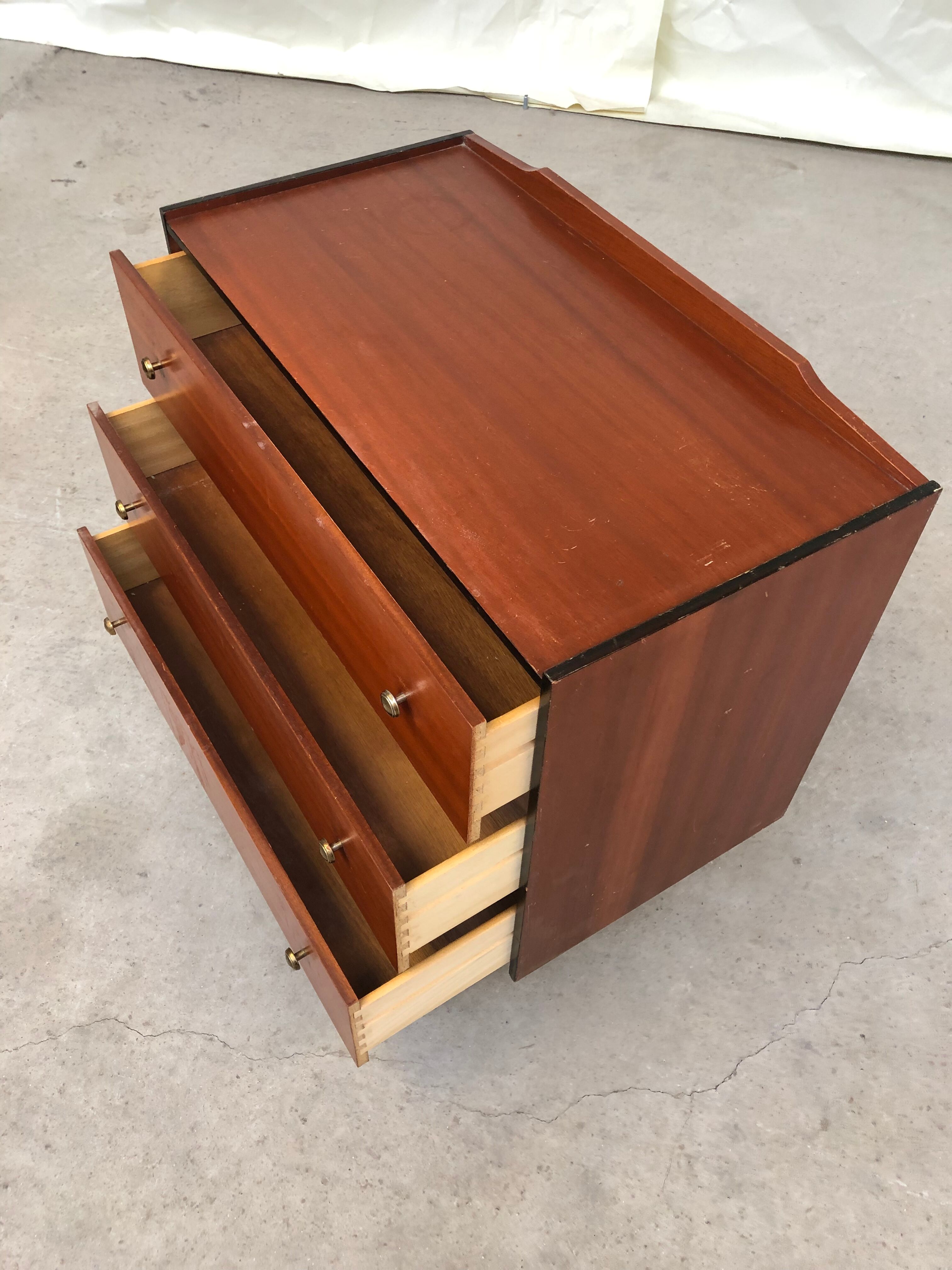 Vtg Mid Century Small Chest Drawers Retro Sideboard Danish Sandi Teak Style
