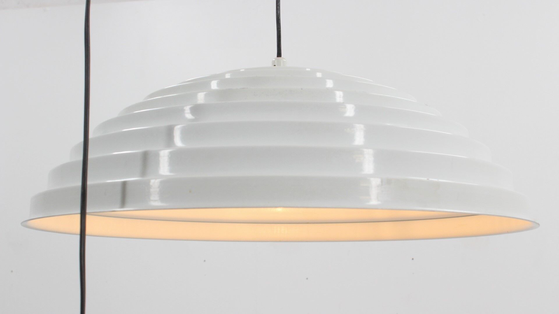 Set of 2 vintage hanging lamps Martinelli 1970s