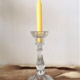 Large antique glass candle holder