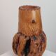 Vintage sculpted brutalist burl wood vase