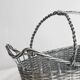Woven metal wine basket