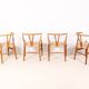 4x Hans J. Wegner Oak CH24 Wishbone Chair, 1980s Denmark
