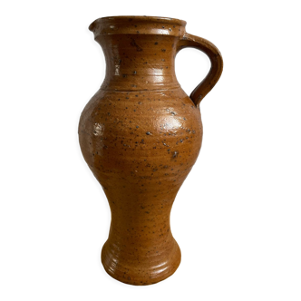 Vintage pyrite and glazed stoneware pitcher