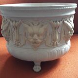 Very rare fine stoneware pot signed Sarreguemines from the end of the 19th century