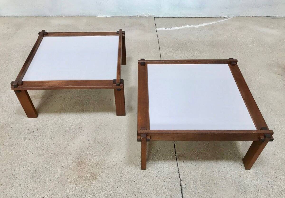 Brutalist Farmer Side Tables  by Gerd Lange for Bofinger, Germany 1960s