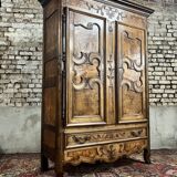 Wardrobe in walnut and burr walnut from louis xv xviii eme century