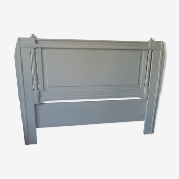 Old headboard 160 pearl gray patina