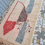 Handwoven traditional Berber rug size 1/2 m