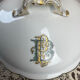 Vegetable dish in porcelain from Vierzon, 19th century.