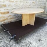 Natural travertine coffee table