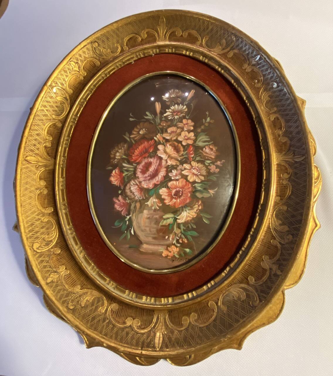 Still life with a bouquet of wild flowers, 20th century, signed