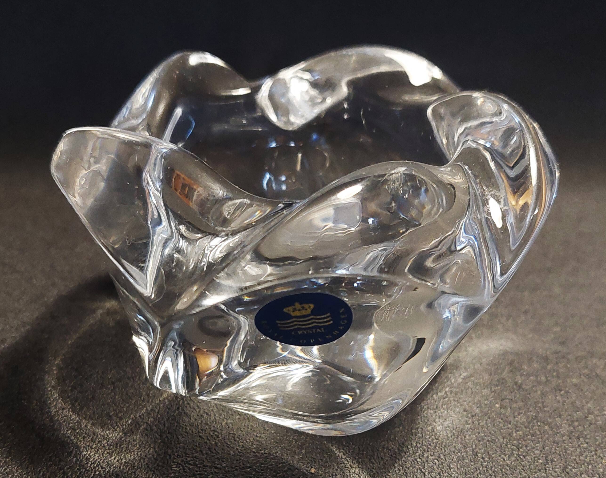 Vintage crystal candlestick Royal Copenhagen