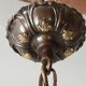 Leaves in gilded brass chandelier 1970