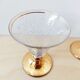 Ensemble de 4 verres gravés au pied doré