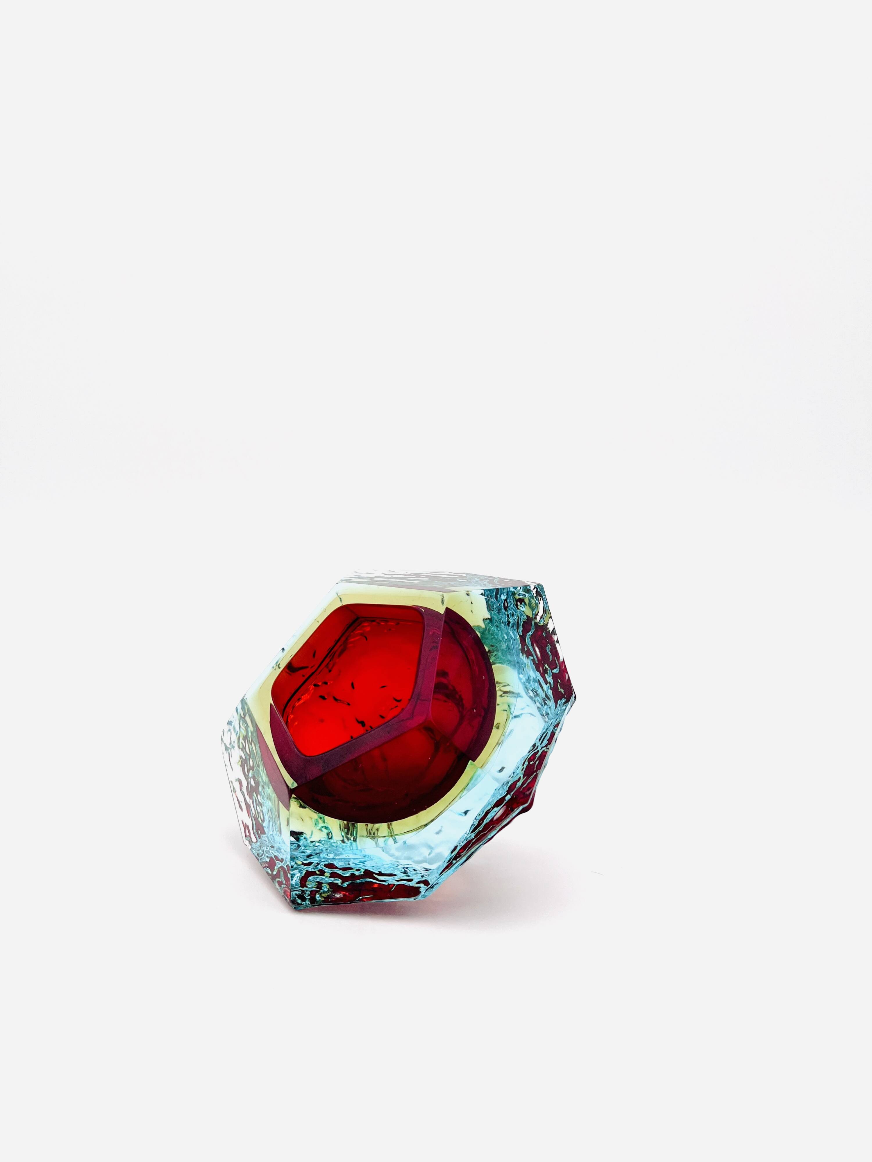 Alessandro Mandruzzato Murano Sommerso Ice Design Bowl