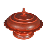 Old spice box or silent servant covered bamboo lacquered Burma.