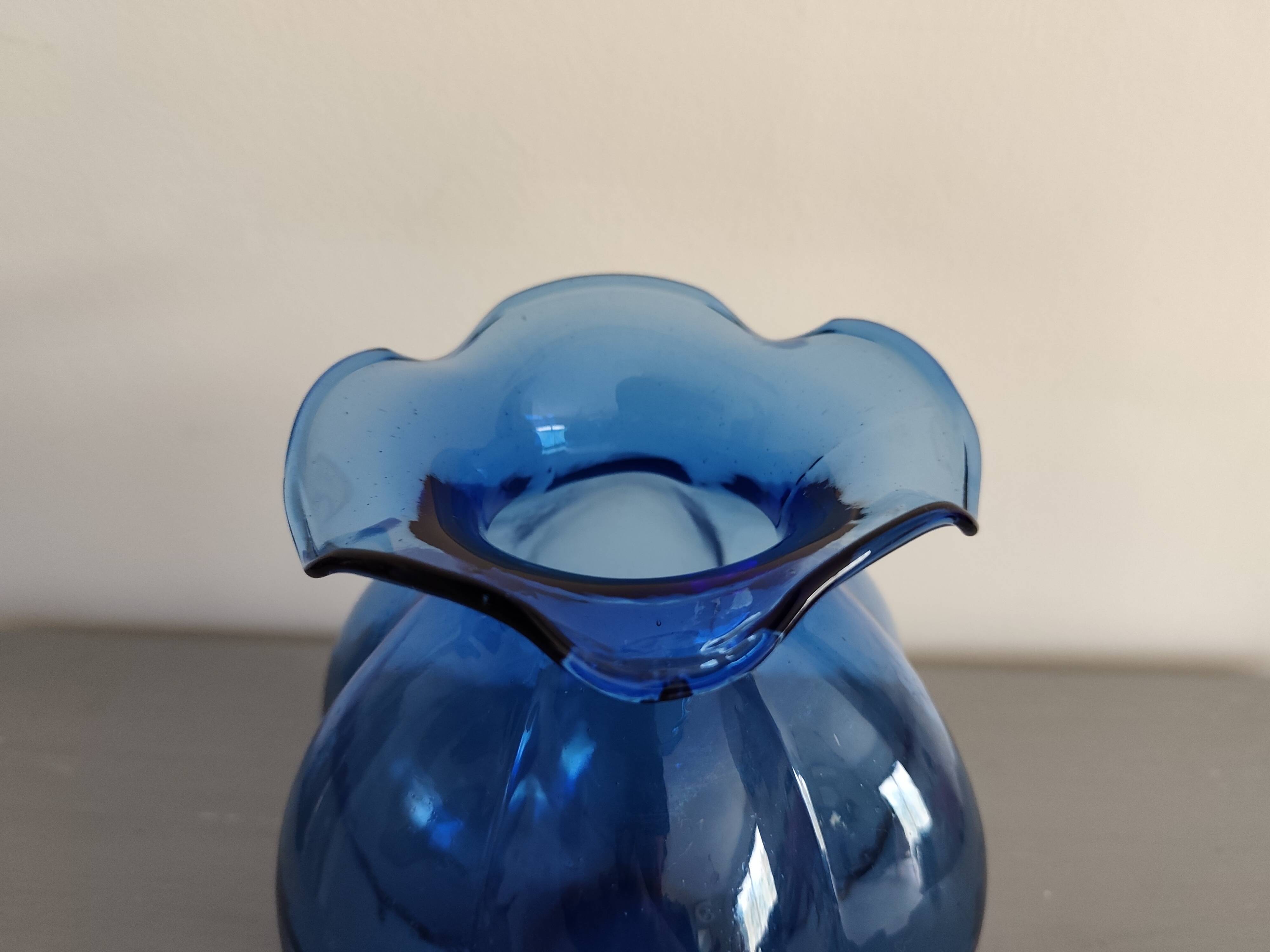 Cobalt blue glass vase