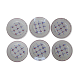 6 vintage Badonviller dessert plates