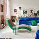 Large wave design chaise longue