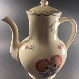 Vintage Coffee Pot from the Longwy Pottery Factory - "RHODES" Model (1885-1890)