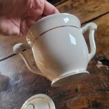 Limoges porcelain sugar bowl – gold decoration – 1950s