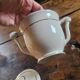 Limoges porcelain sugar bowl – gold decoration – 1950s