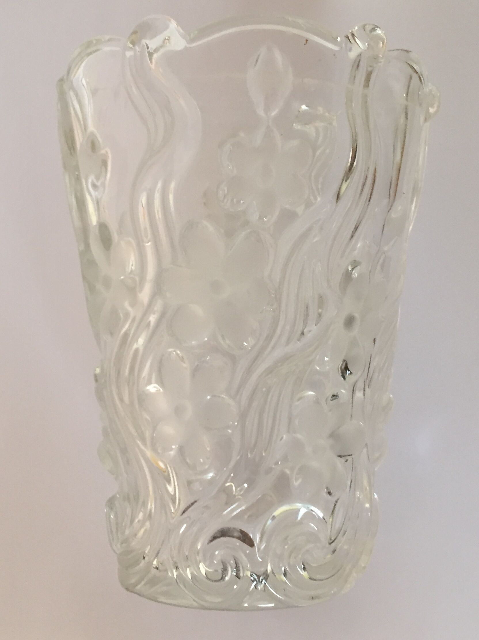 Molded glass vase
