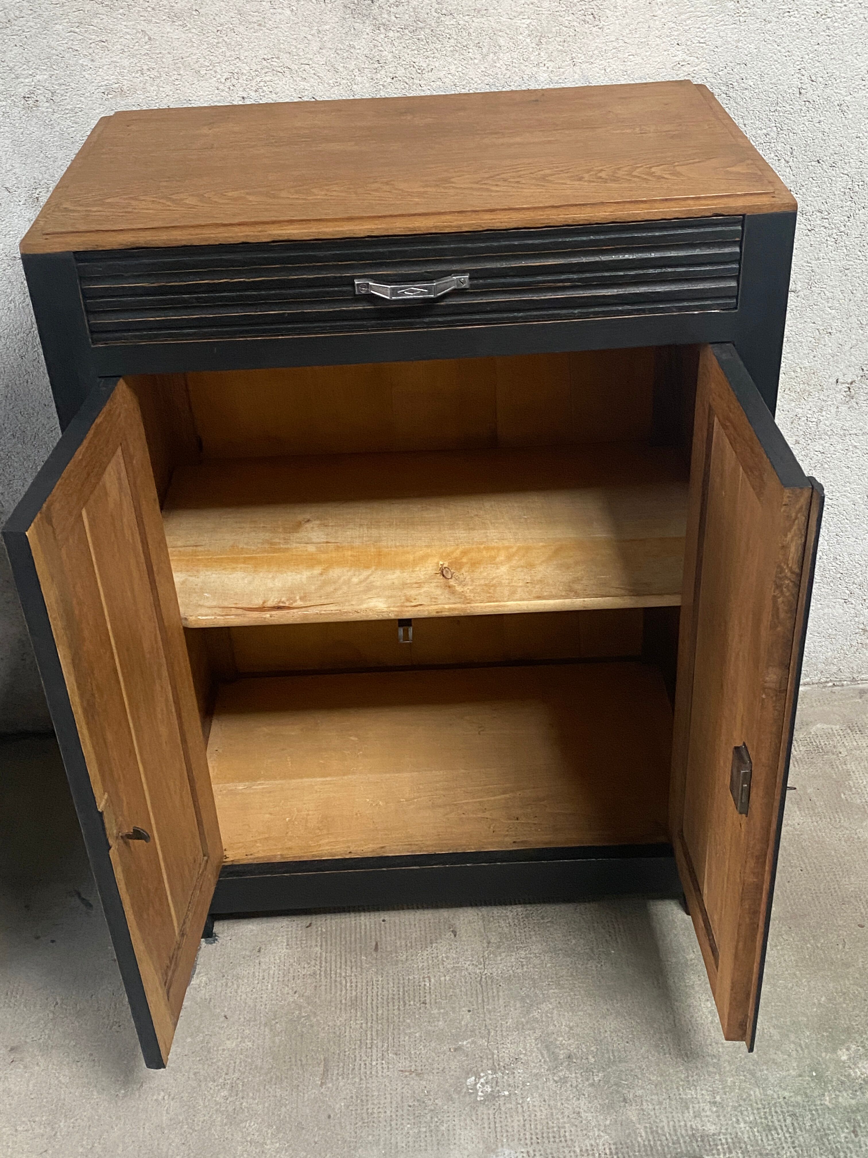 Black Parisian oak sideboard