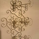 Vintage wrought iron coat rack