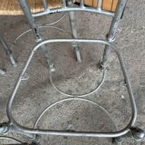 Cast iron and straw bistro chair, 1930s