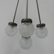 Suspension art déco avec 5 sphères sur 5 tiges