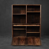Vintage Mid-Century Danish Modern Rosewood Bookcase with Bar by Erik Brouer for Brouer Møbelfabrik,