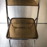 PLEXIGLAS SMOKY YEARS 70, CHROME DESIGN VINTAGE