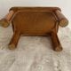 Vintage low rattan stool