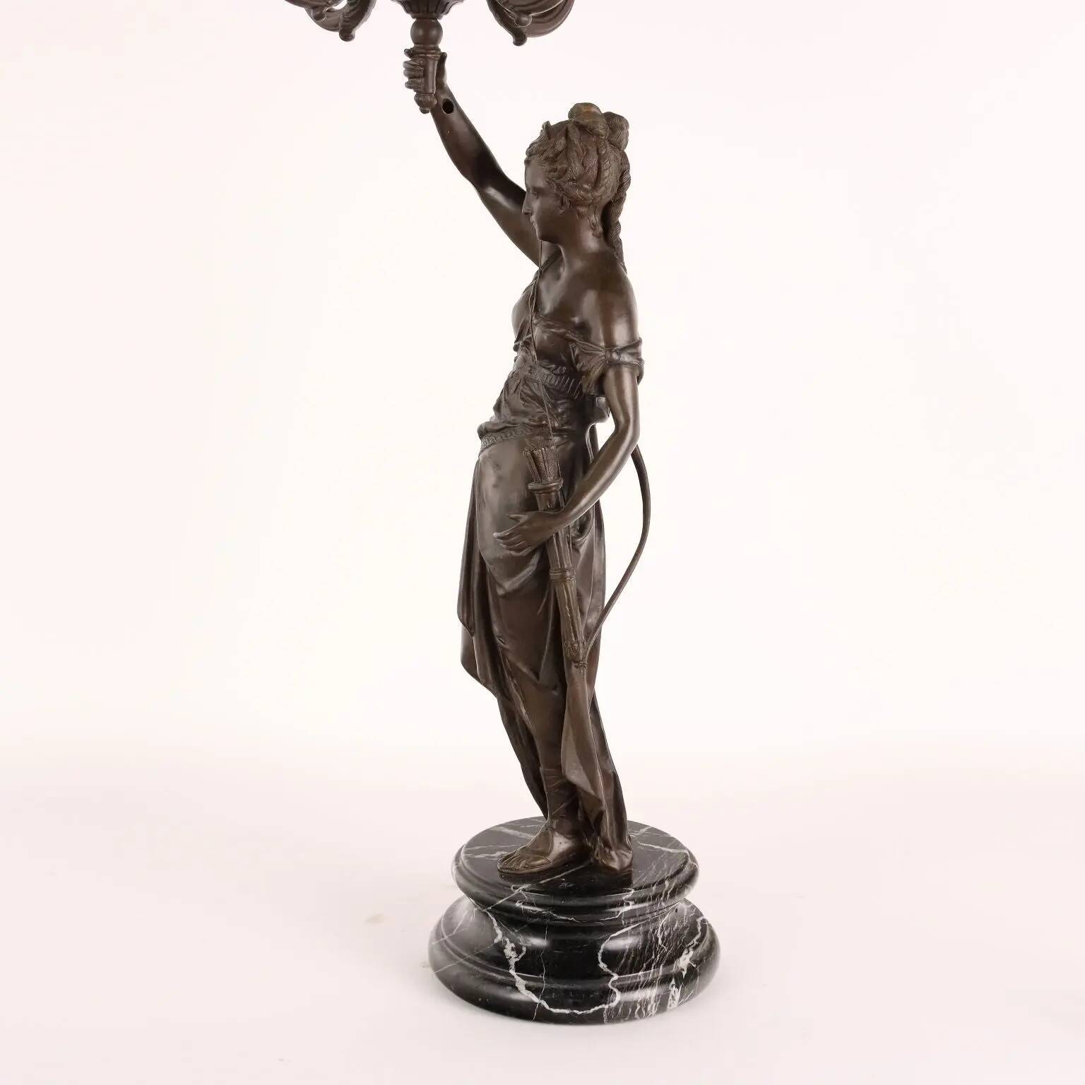 Antique bronze candelabrum Europe 20th Century