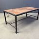Spanish iron and ceramic tile coffee table, 1950s