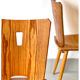 Vintage brutalist pine chairs