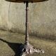 Round bistro table, cast iron base, vintage, 1940s