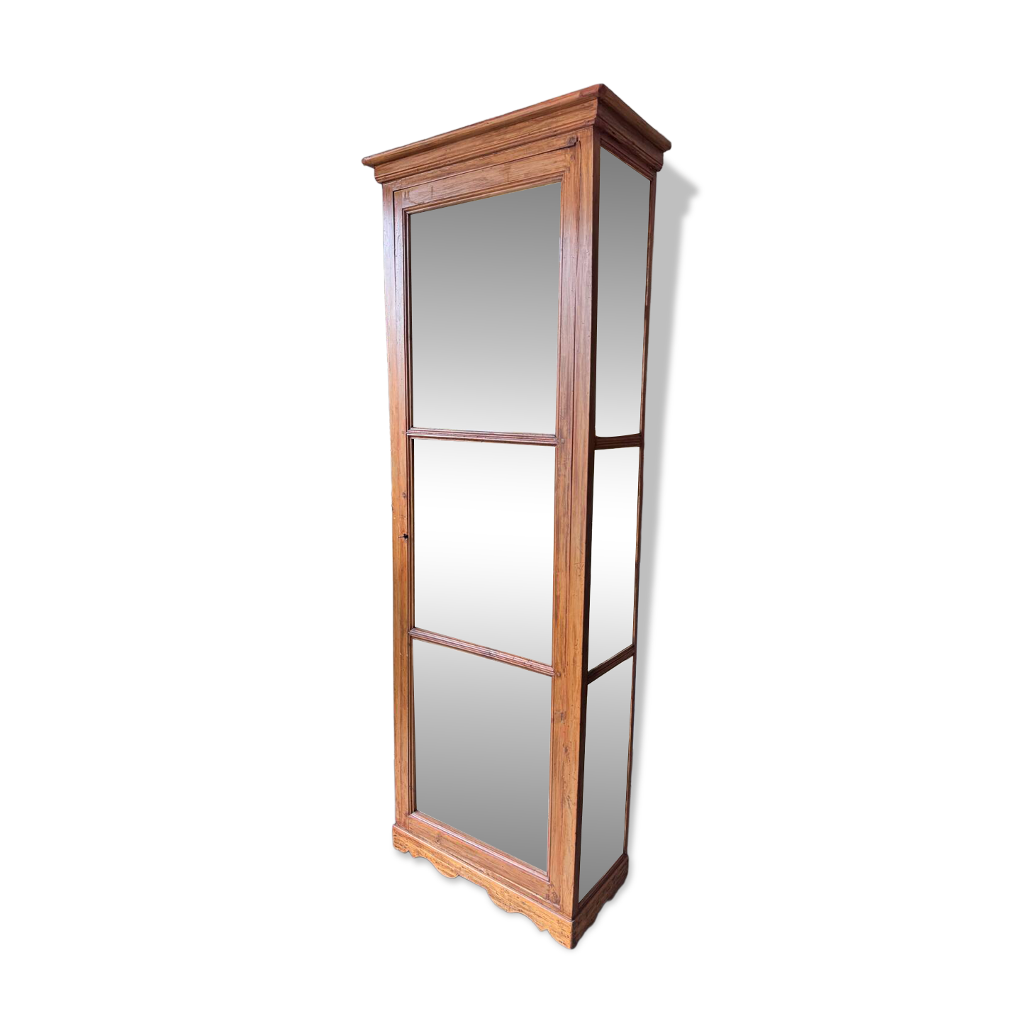 Antique display cabinet - dresser - glass-fronted wooden bookcase