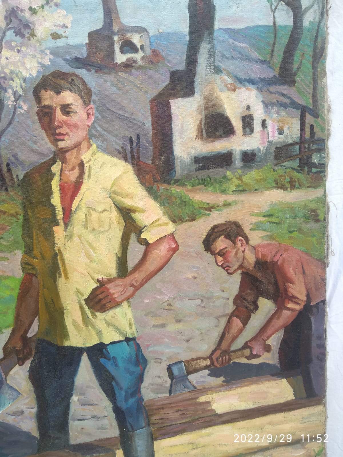 Painting Workers - Soviet Socialist Realism