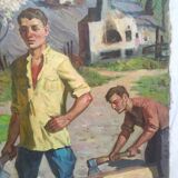 Painting Workers - Soviet Socialist Realism