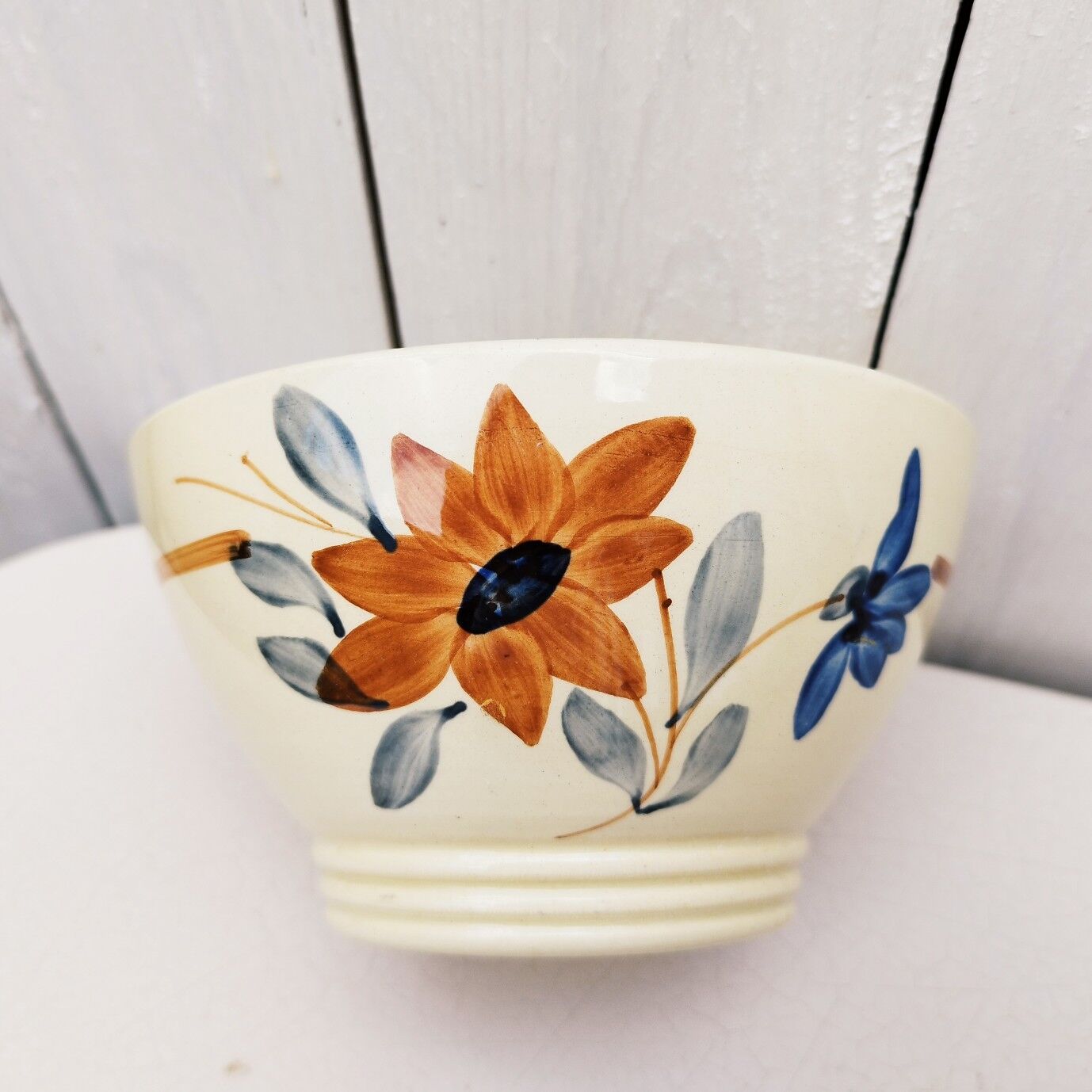 Bowl, earthenware flower decoration Digoin n°2