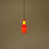 Italian red opaline pendant light - 1960s